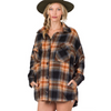 Oversized Plaid Shacket Pockets