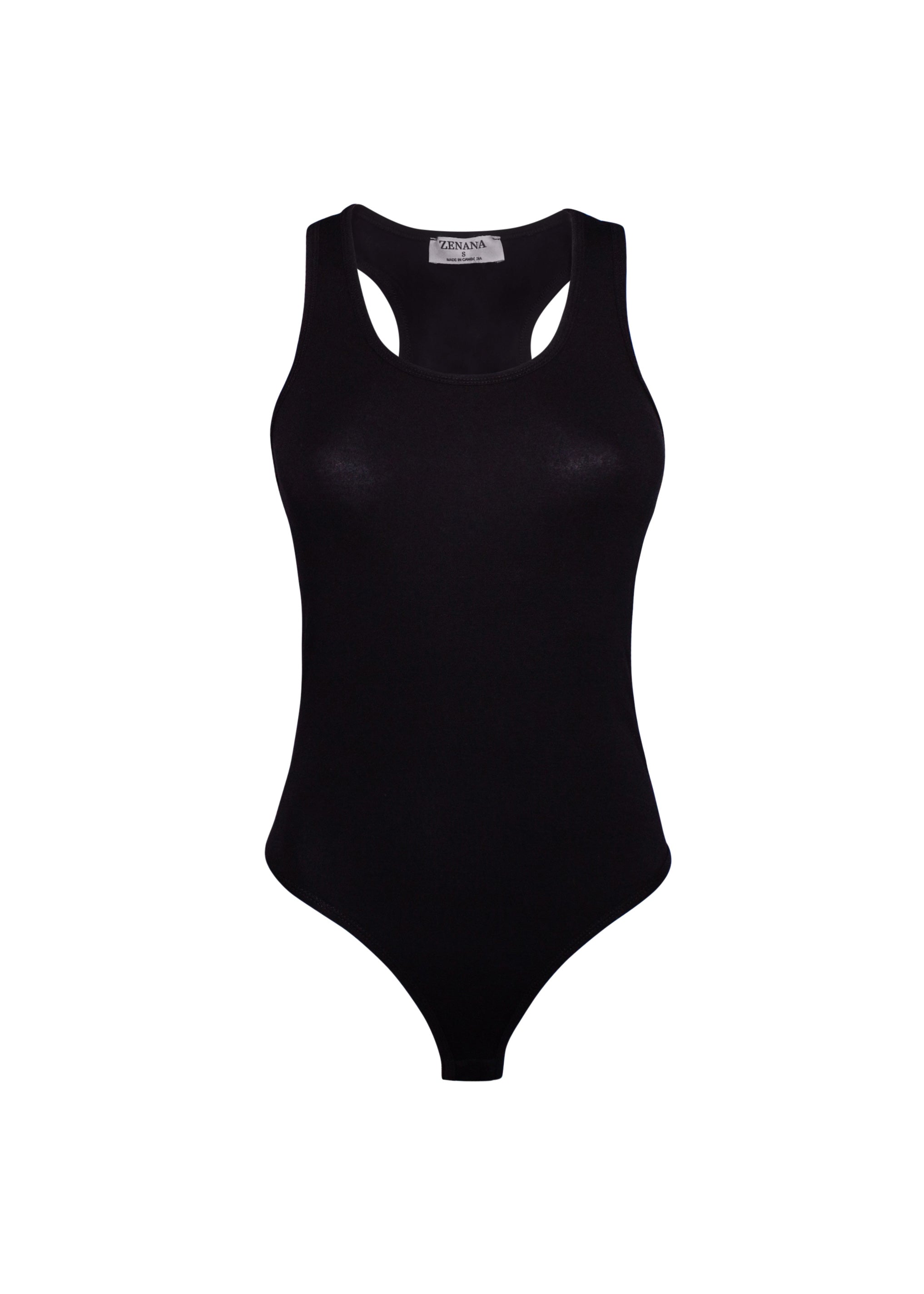 Buy eroPLAY Women's Cotton Lycra Body Fitted Sleeveless Cut Out Bodysuit (XS,  Black) at