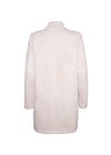 Susan - Suede Open Front Long Sleeve Jacket in Eggshell