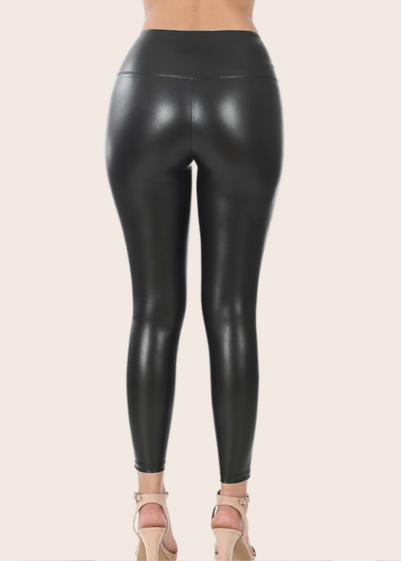 Black Dull All Over Foil Knit Pleather Substitute  Pleather, Pleather  leggings, Texture graphic design